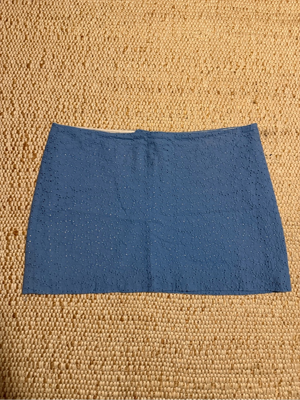 Lilly Pulitzer Blue Eyelet Mini Skirt